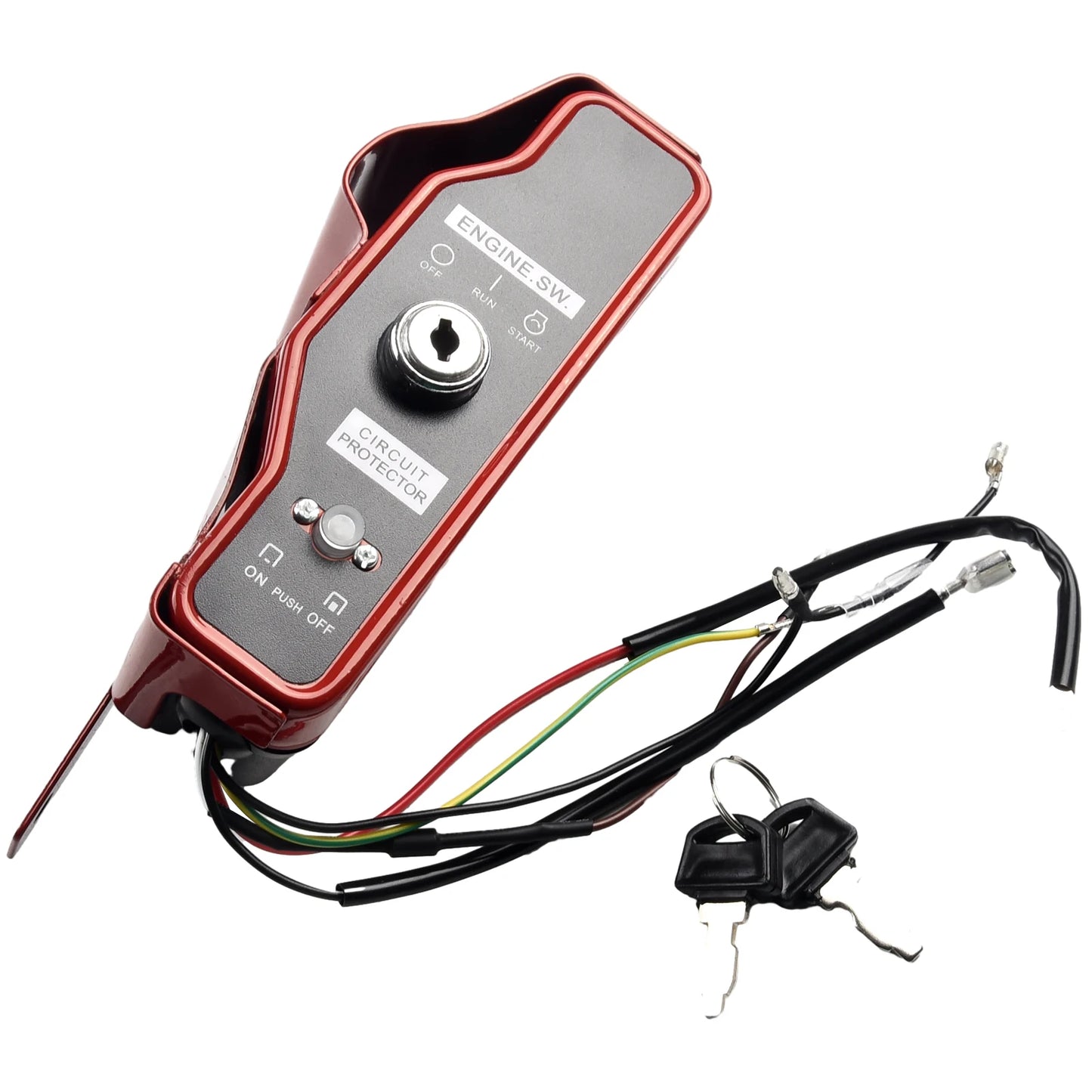 Engines Generator Pump Ignition Switch 168F/170F 188F/190F 20.5 X 7 Cm/8.07 \\\\\\\"x 2.76\\\\\\\" Iron Red+black Brand New