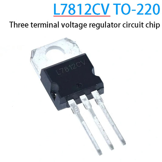 5PCS L7812CV TO-220 Three-Terminal 12V 1.5A Voltage Regulator