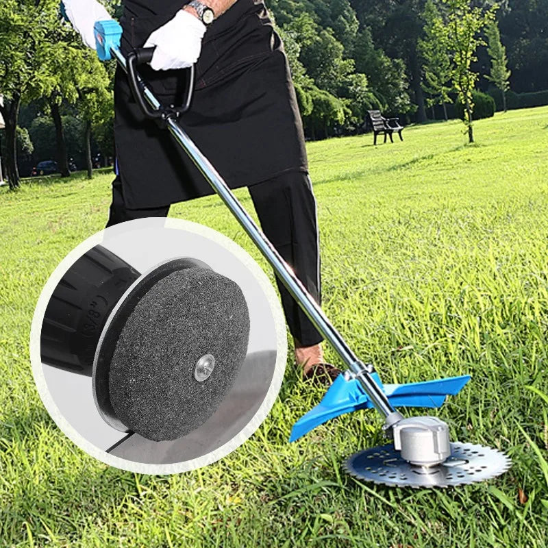 5/1PCS Electric Lawn Mower Knife Sharpening Stone Wind Power Sharpener Wear-resistant Grinding Head Whetstone Sander Garden Tool