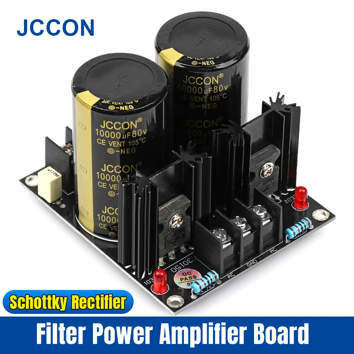 Schottky Rectifier Power Supply Board 120A Dual Output for DIY Speaker Amplifier 80x95mm