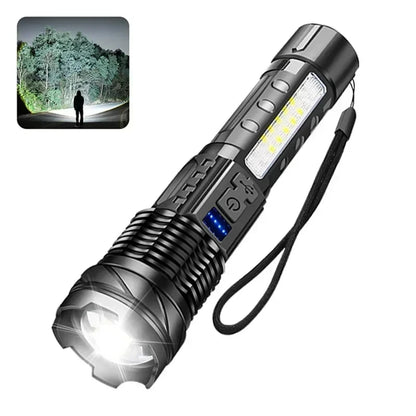Ultra Bright Rechargeable LED Flashlight Zoomable High Lumens