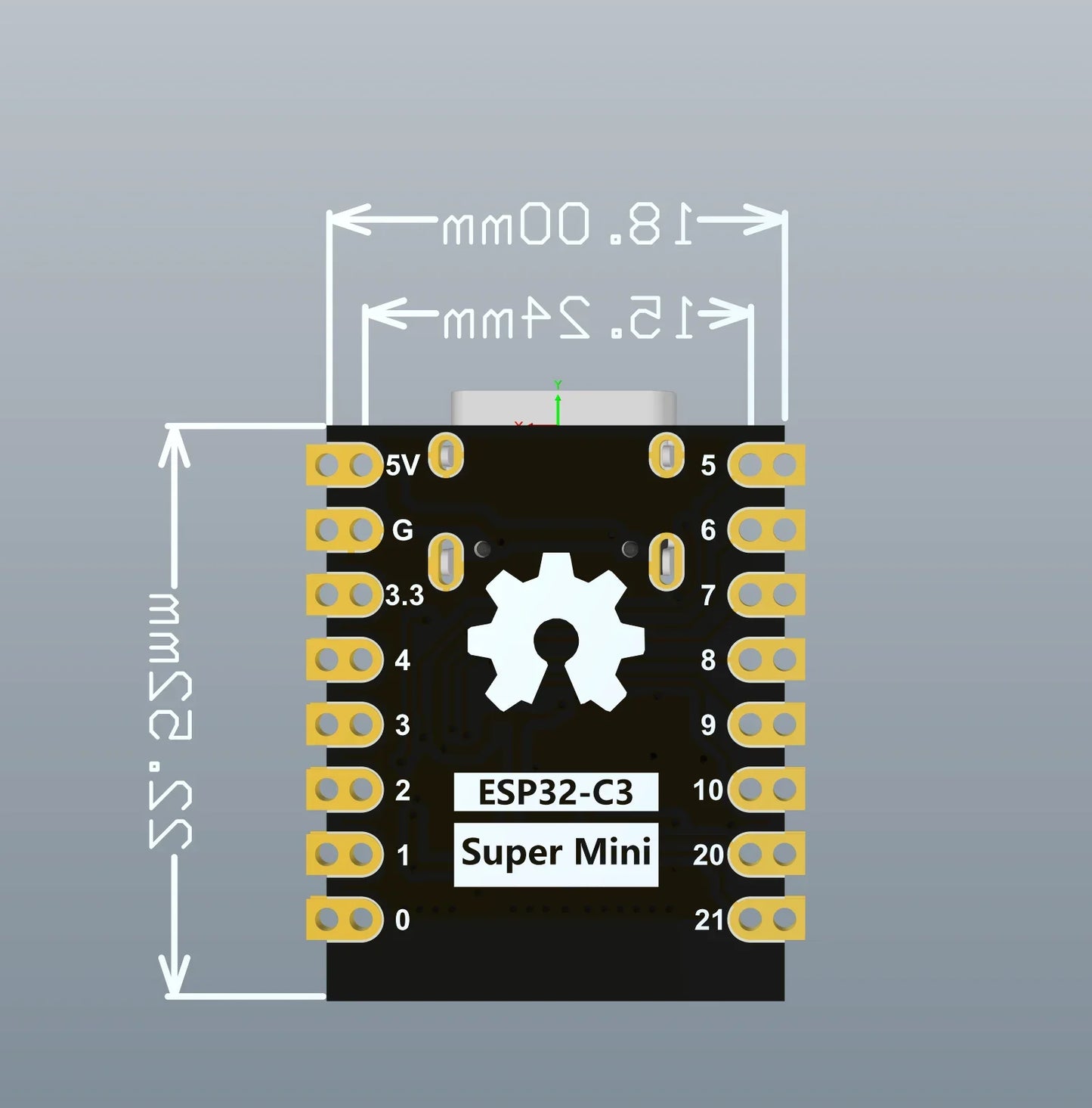 ESP32-C3 SuperMini Development Board with WiFi and Bluetooth