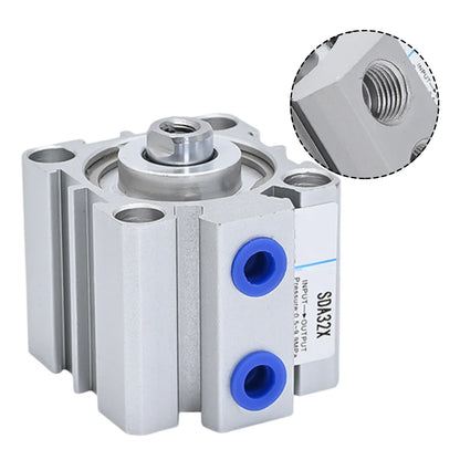1pcs SDA Thin Cylinder 32X35 Pneumatic Air Cylinder 32mm Bore 35mm Route Thin Air Cylinder 1/8 PT 30-800 Mm/s