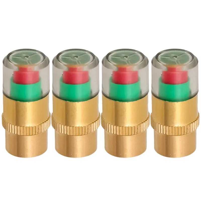 8/1pcs Car Tire Pressure Indicator Tire Pressure Gauge Indicator Alert Monitoring Valve Cap Sensor External Valve Detection