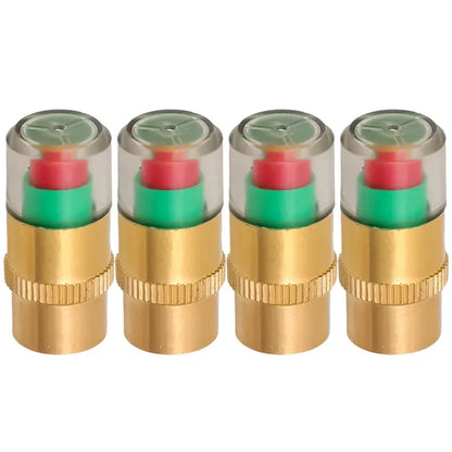 8/1pcs Car Tire Pressure Indicator Tire Pressure Gauge Indicator Alert Monitoring Valve Cap Sensor External Valve Detection