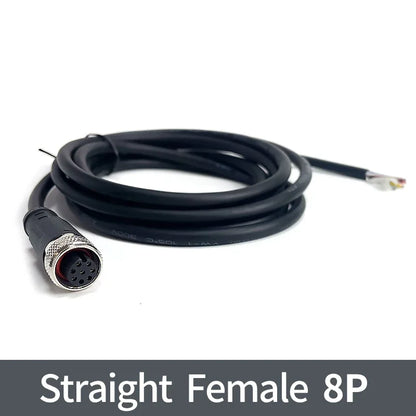 2m M12 Waterproof Sensor Cable Male & Female Connector 4/5/8/12 Pin Integrated Injection Molded