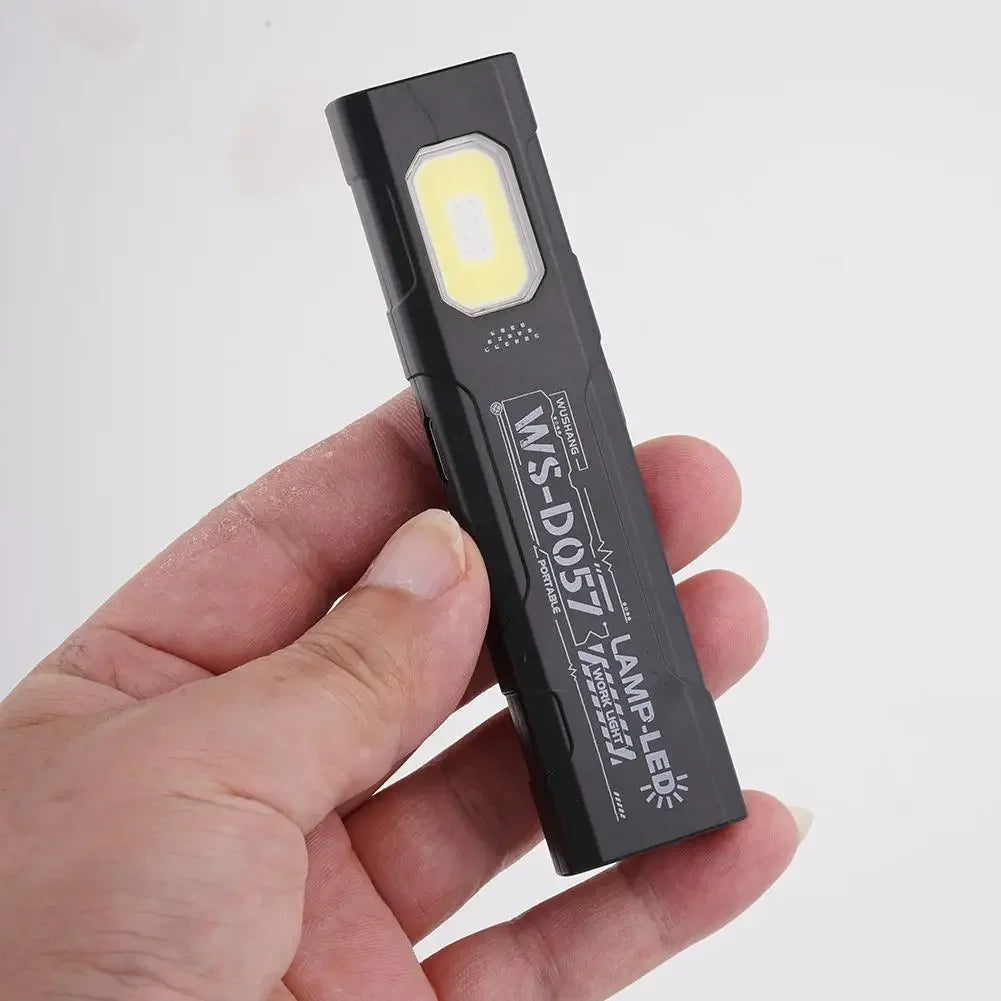 Portable EDC COB LED Flashlight with Magnetic Rechargeable Work Light