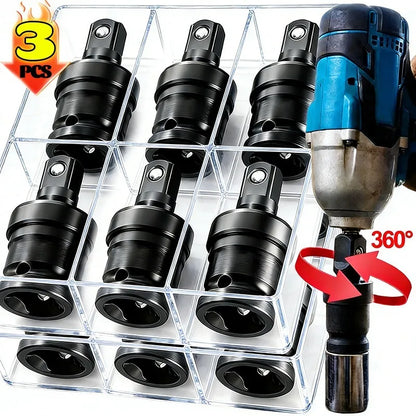 Universal Joint Socket 1/2 Inch Drive Impact Swivel Adapter 360 Degree Extension Bar for Car Auto Repair Pneumatic Wrench Tool