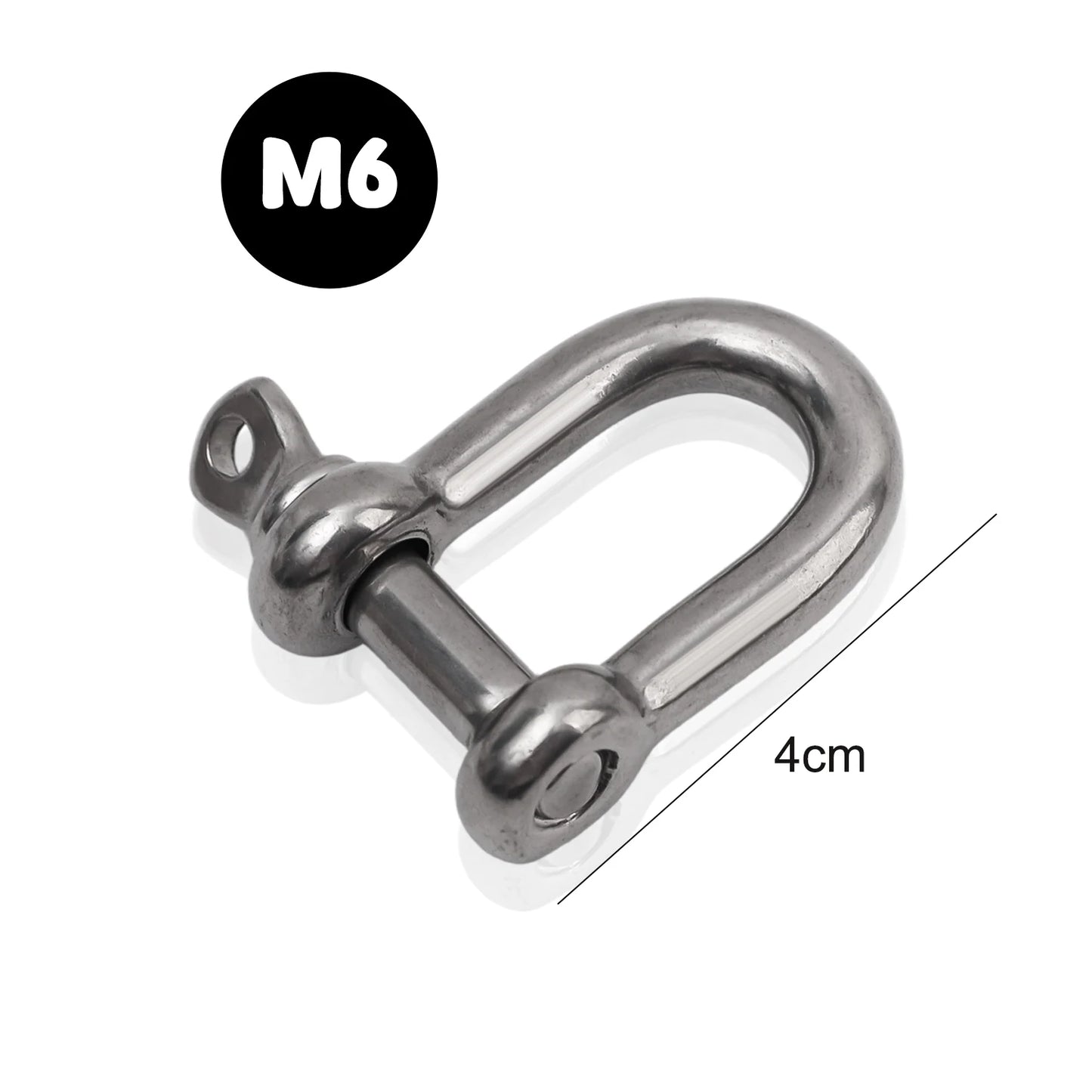 Stainless Steel D Link Shackle Ring Hooks Lifting Shackle Lock Wire Rope Clips D-Type Rigging Shackle Hooks Boat Hardware Tools