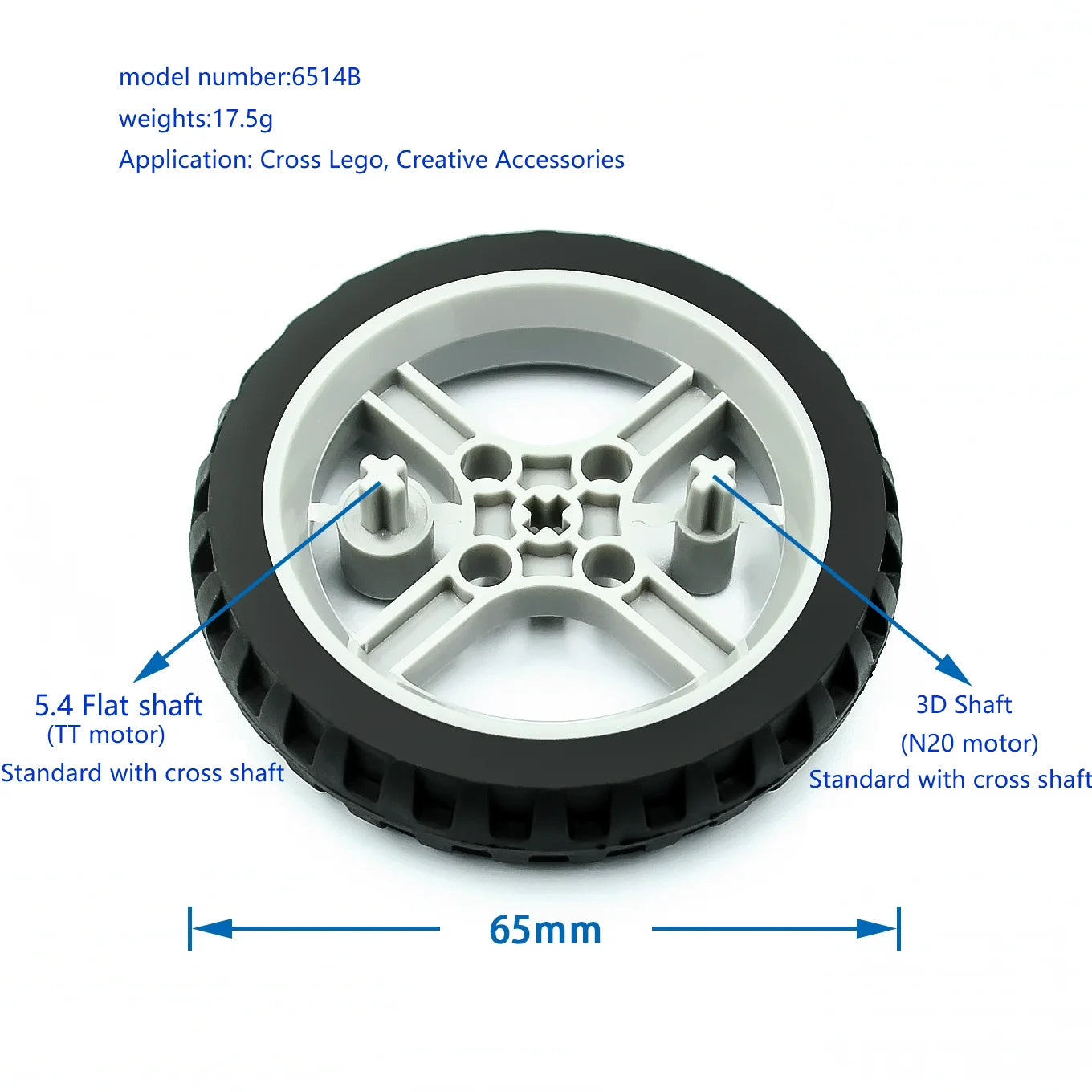 6514 TT Motor with Free Wheel for Smart Robot Car and Narrow Wheel Line-Following