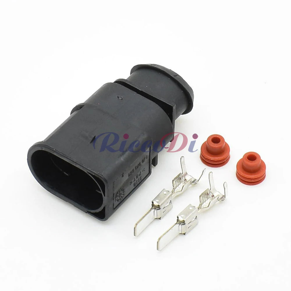 2 Pin Cooling Fan Connector 1J0973852 1J0973752 DJ70228-6.3 6.3mm for VW Audi Male Female