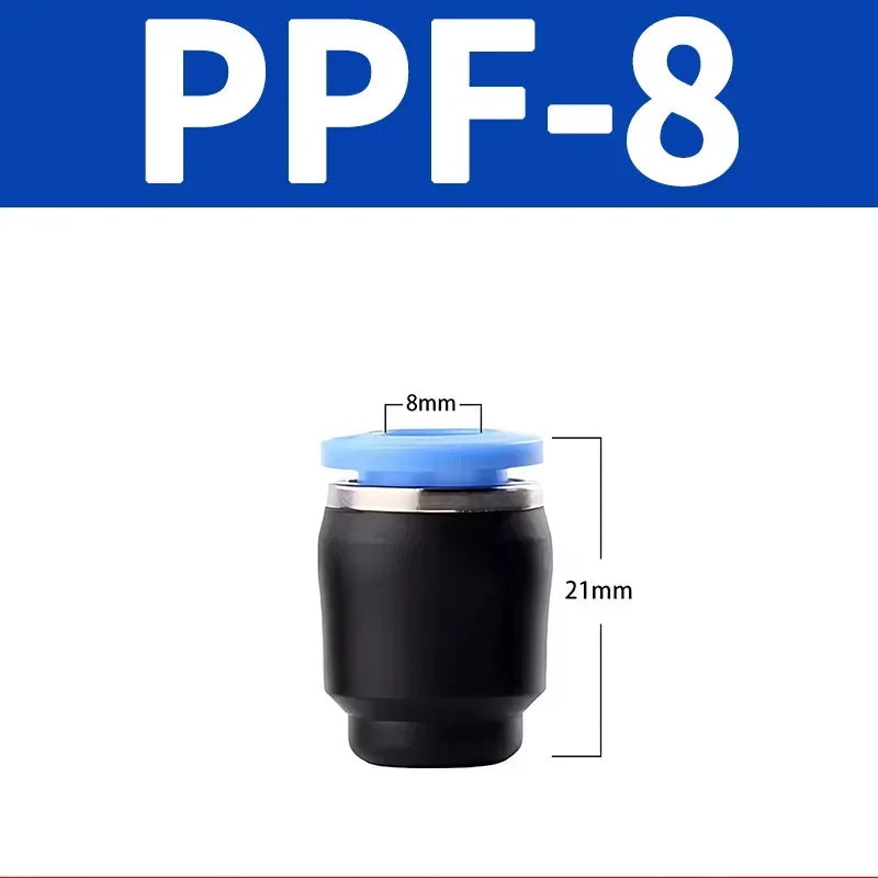 PP PPF Nylon Pneumatic Blanking Plug Hose Tube Push Fit Connector Air Line 4mm 6mm 8mm 10mm 12mm 16mm