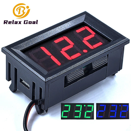 DC 4.5V-30V Digital Voltmeter Ammeter 0.56 Inch Two-Wire LED Display Voltage Current Meter for Car Motorcycle and DIY Electronics