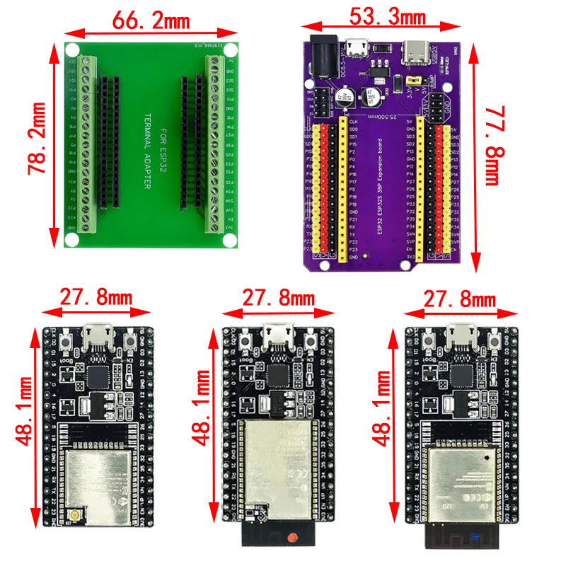 ESP32-DevKitC ESP32-32D/32U Development Board with WiFi and Bluetooth for IoT Projects