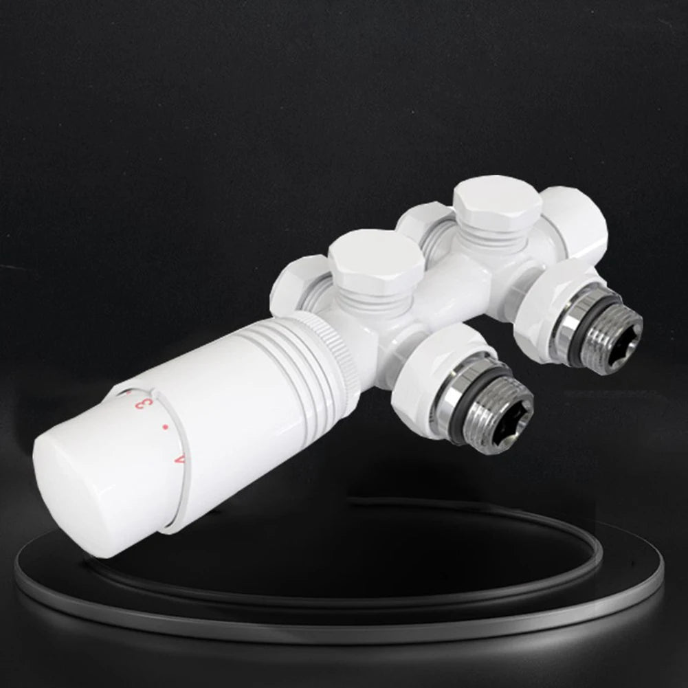 Brass Heating Kit Thermostatic Radiator Valve 7 Adjustable Temperature Levels For Bathroom Radiator Setups Radiator Valve