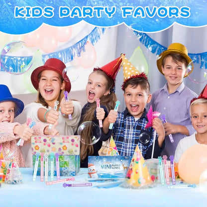 Mini Bubble Tube Toy – Snowflake Wand Tube Empty Bottle for Baby Shower, Wedding, Birthday Party & Christmas Decoration (10/100PCS)