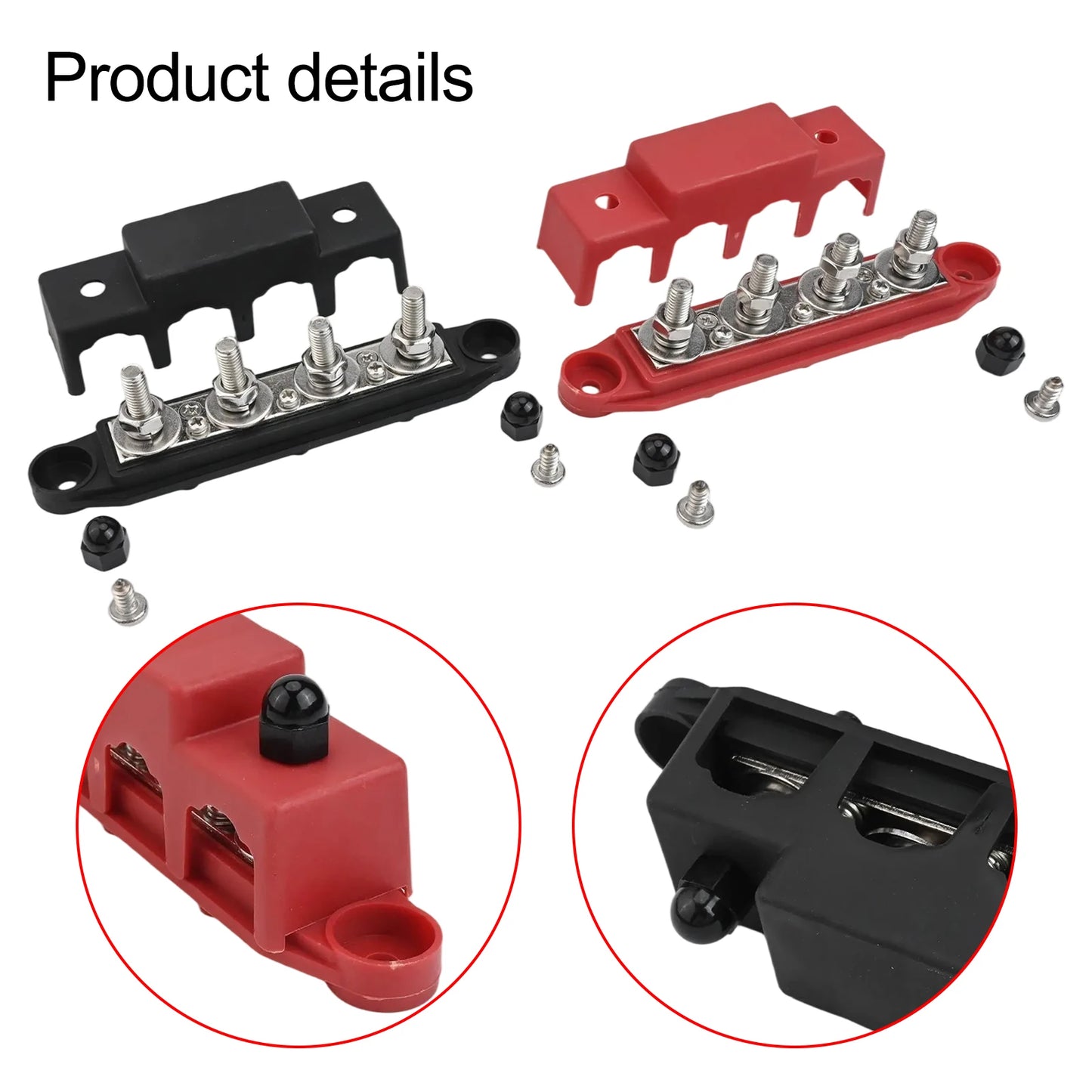 168*54mm DC Busbar Busbar Distribution Block For Power Systems Current Capacity Power Distribution Block 62.5A Rated Terminals