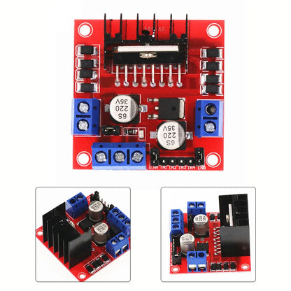L298N Motor Driver Board Module DC Stepper Motor Controller For Robot Car 5V H Bridge Drive 25W For Power Supply