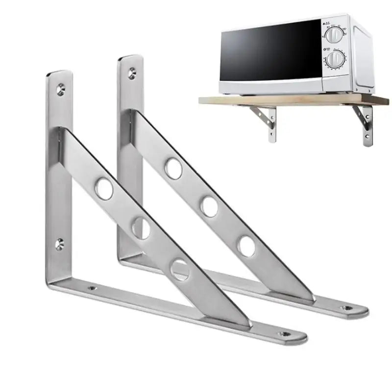 2Pcs Angle Bracket Heavy Duty For Wall Angle Bracket Stainless Steel L Type Bracket