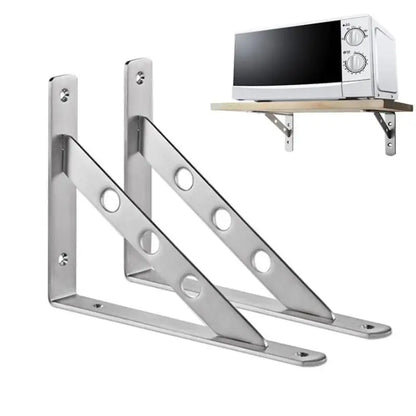 2Pcs Angle Bracket Heavy Duty For Wall Angle Bracket Stainless Steel L Type Bracket