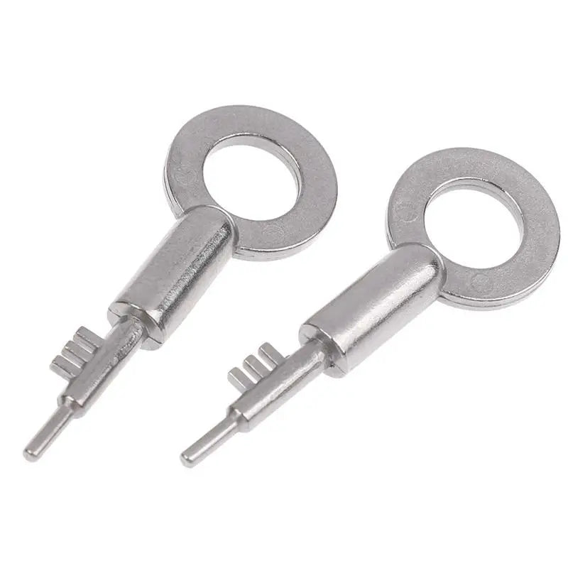 New Stainless Steel 3-Tooth Lock Key Blank Universal - Bathroom Door Keys Home Security Replacement Keys