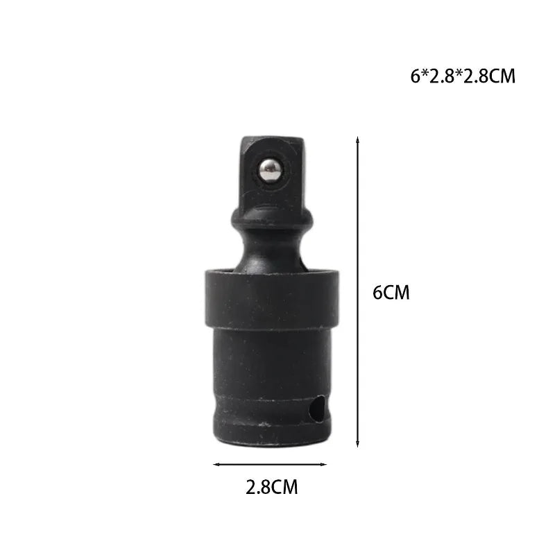 Universal Joint Socket 1/2 Inch Drive Impact Swivel Adapter 360 Degree Extension Bar for Car Auto Repair Pneumatic Wrench Tool