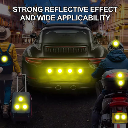 Car Bumper Reflective Safety Strip Stickers – Warning Reflector Tape Decals for Auto Exterior (10pcs/Set)