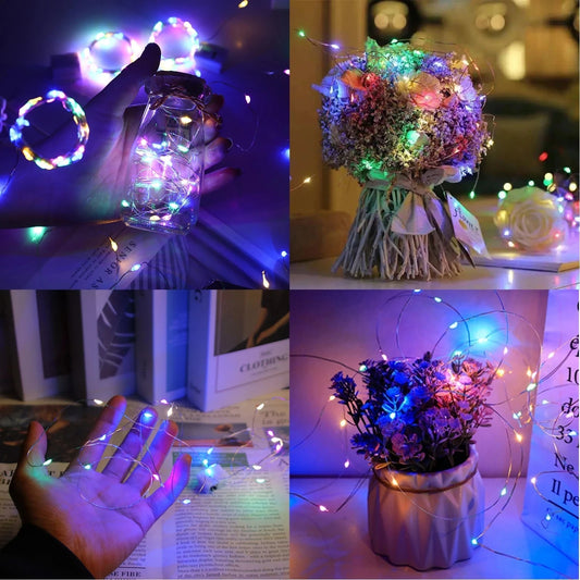 10Packs 3m LED String Lights Warm/Multicolor/Red/Green/Blue/Pink/Purple/White Christmas Atmosphere Firefly Lamp Starry Sky Light