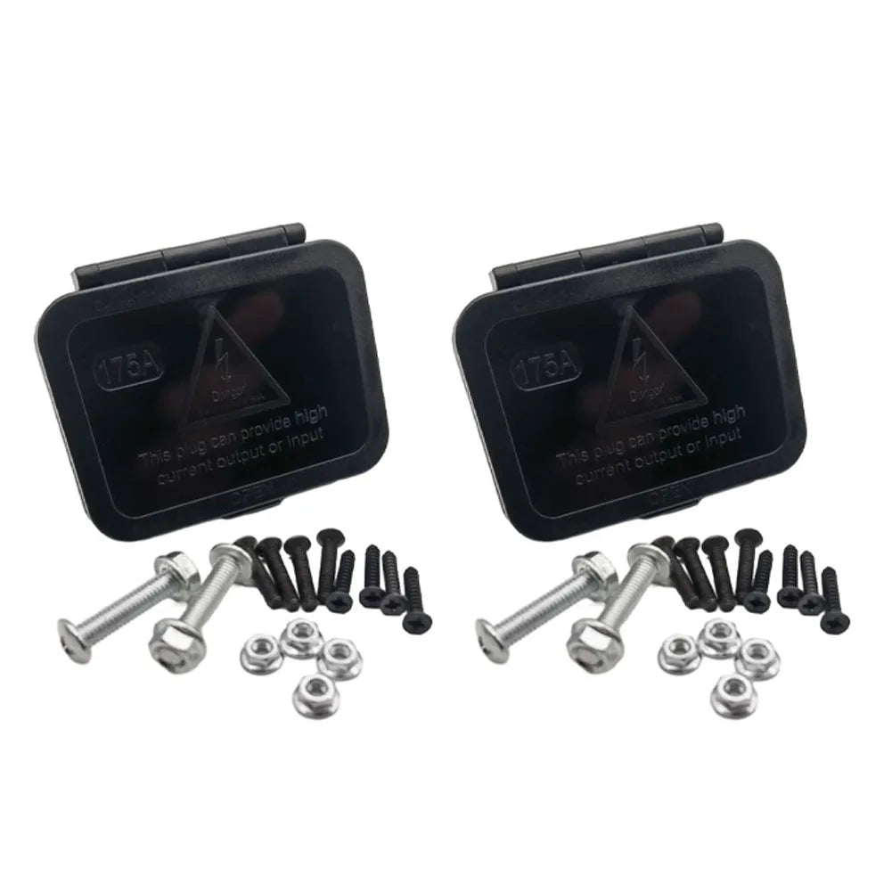 175A Anderson Plug Connector Flush Mount Bracket Panel Cover for Caravan Base Installation Wire Connectors