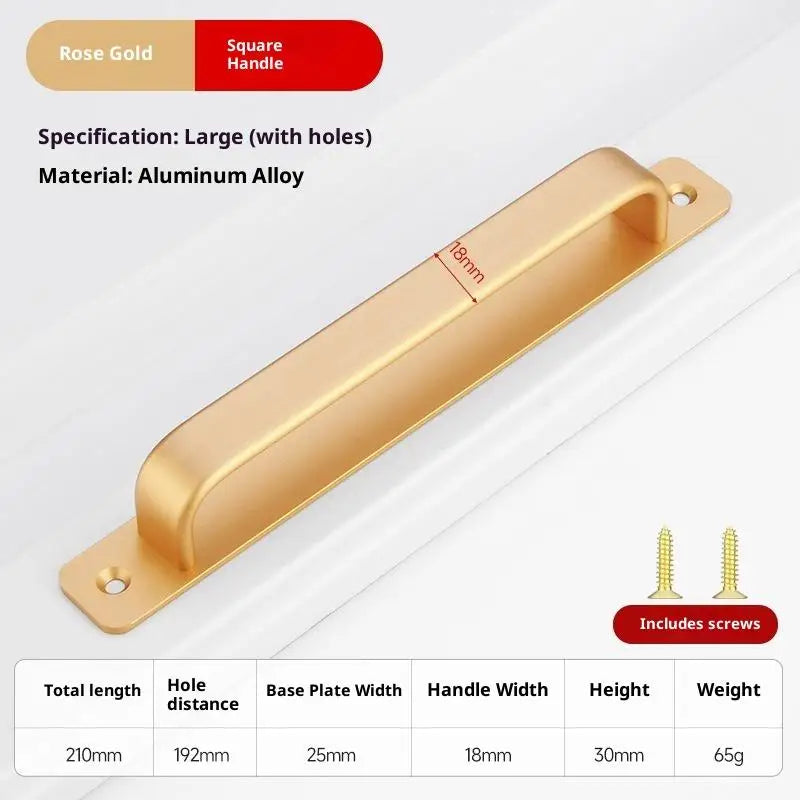 Drill-free Aluminum Handle for Sliding Door Window Drawer Bathroom Push-Pull
