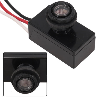 Control Switch Button Sensor 12V-48VDC Energy Saving Photocell Sensor Automatic Light Sensing Button Style Wide Voltage Range