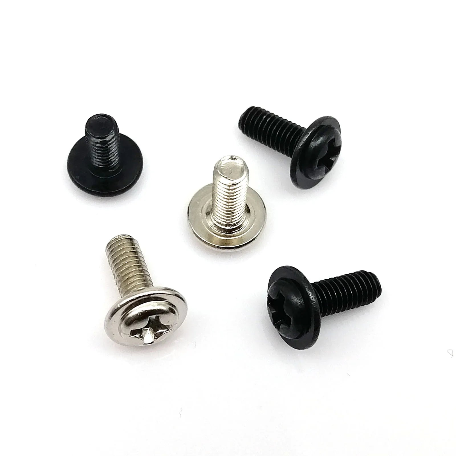 Silver_black_M3_Phillips_round_head_washer_screw_set_for_computer_case_chassis