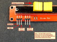 Slide Potentiometer Dual 5K Logarithmic Module