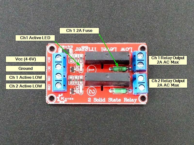 Solid State AC Relay Module 5V x 2