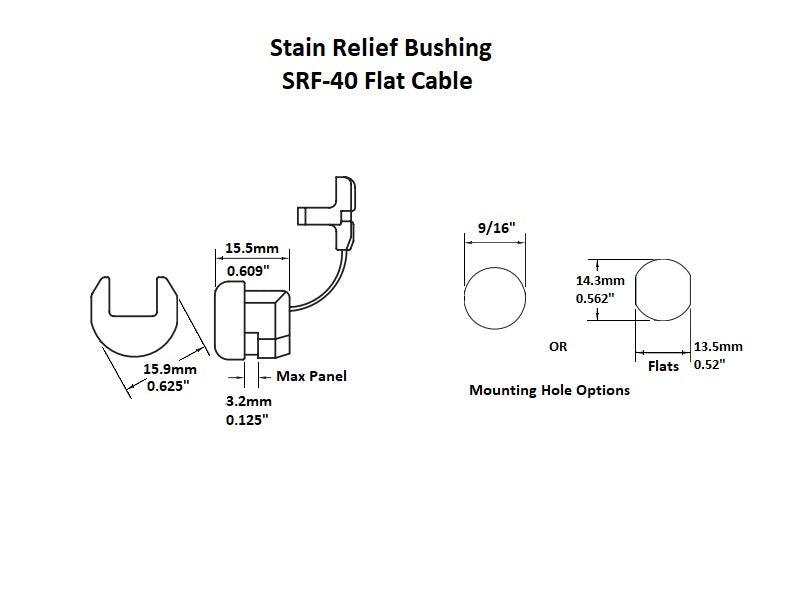 Strain Relief Flat Cable SRF-40 (2-Pack)