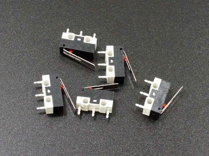 Miniature Microswitch with Lever SPDT, 2A (5-Pack)