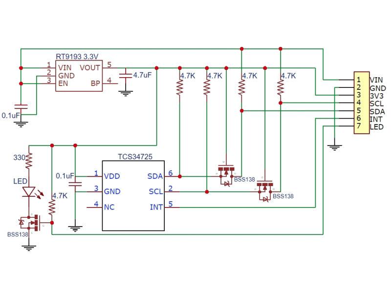 TCS34725 RGB Color Sensor Module