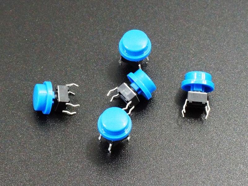 Tactile Momentary Pushbutton Blue 6mm (5-Pack)