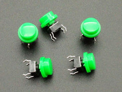 Tactile Momentary Pushbutton Green 6mm (5-Pack)