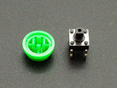 Tactile Momentary Pushbutton Green 6mm (5-Pack)