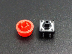 Tactile Momentary Pushbutton Red 12mm (5-Pack)