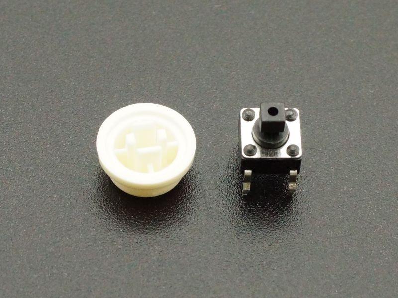 Tactile Momentary Pushbutton White 6mm (5-Pack)