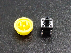 Tactile Momentary Pushbutton Yellow 6mm (5-Pack)