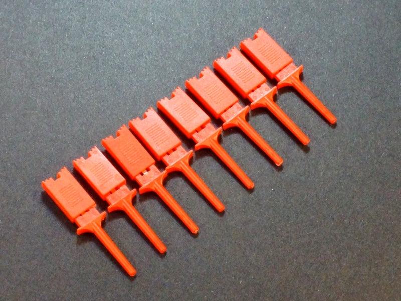 Test Clip, Pincher Grip, Red (8-Pack)