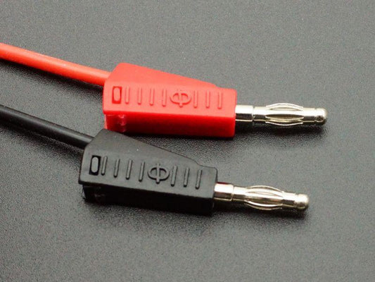 Test Leads, Stackable Banana Plugs, 16 AWG Silicone, 50cm (1-Pair)