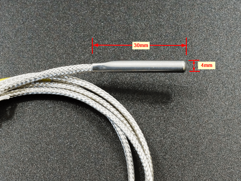 Thermocouple K-Type 4x30mm Cylindrical sensor 1M