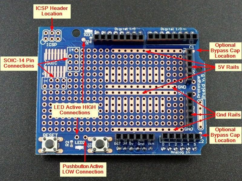 Uno Proto Shield and SYB-170 Breadboard