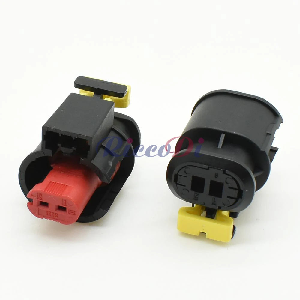 secure 2 pin sealed automotive wire harness connector for engine and car electronics