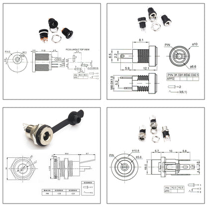 Protective waterproof rubber cap designed for 5.5x2.1mm DC panel mount socket connector