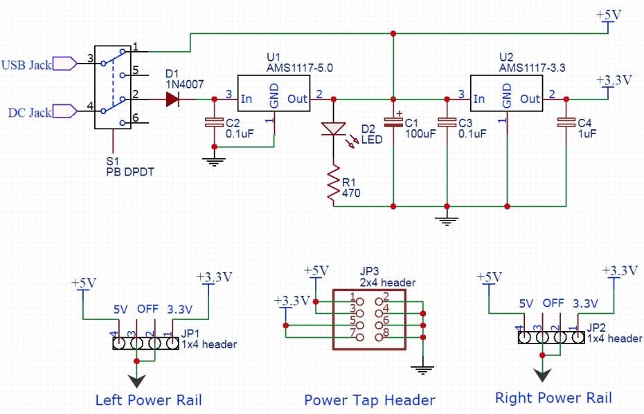 Breadboard Power Supply Module